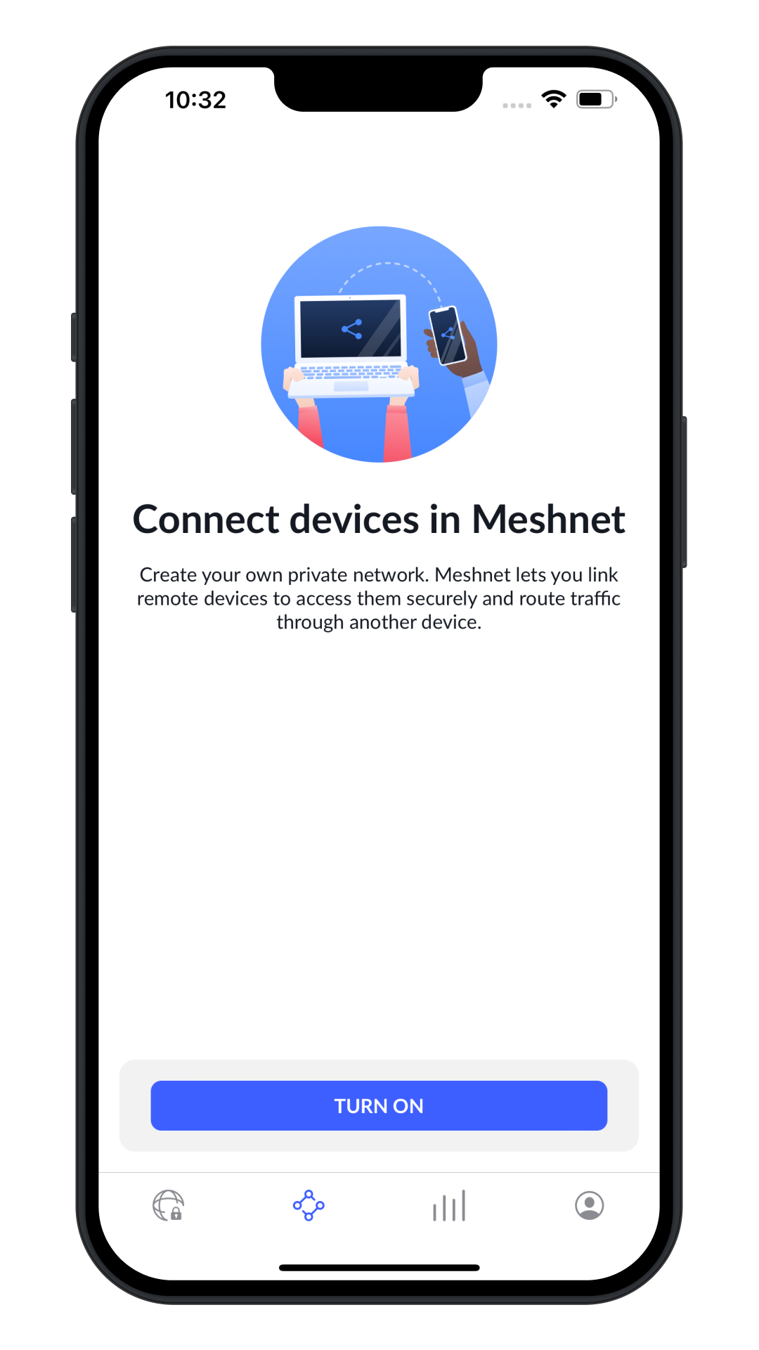 NordVPN Meshnet on iPhone — private encrypted device network